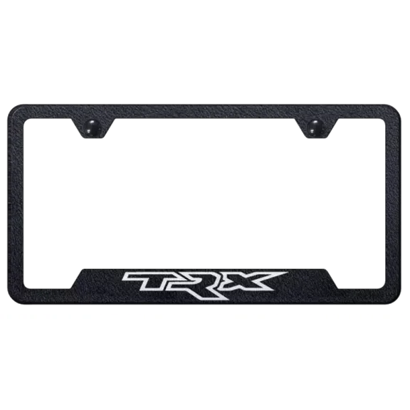Ram TRX Laser Etched Logo Rugged Black License Plate Frame Official Licensed