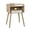 Rustic Walnut, variant on Nightstand, Mid Century Modern Side Table Bedroom with Storage, Small End Bedside Table with Solid Wood Legs for Living Room, Office Small Spaces (Rustic Walnut)