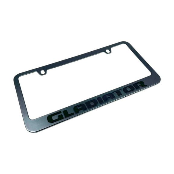 Eurosport Daytona Jeep Gladiator Black on Black License Plate Frame Official Licensed