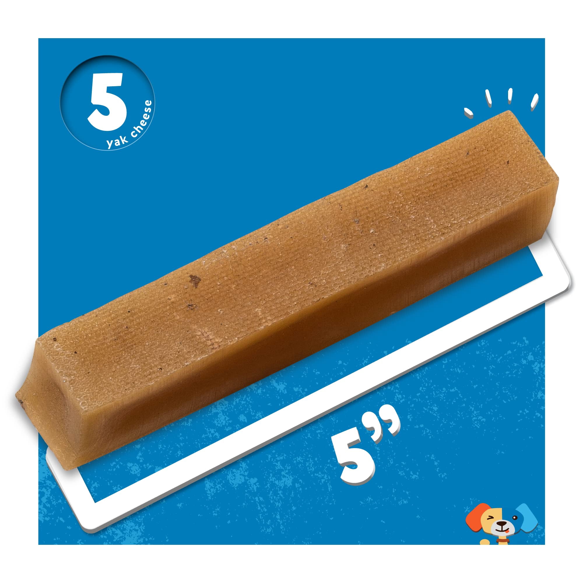 Jack&Pup Himalayan Yak Cheese Dog Chew, Natural Rawhide Alternative Treat, 5 Pack