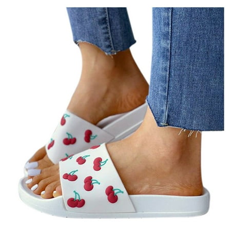 

Cathalem Women Slippers Size 6 Bohemian Slipper Sandals Ladies Slippers Flat Shoes Women s Fashion Women s Fun Womens Slippers White 8.5