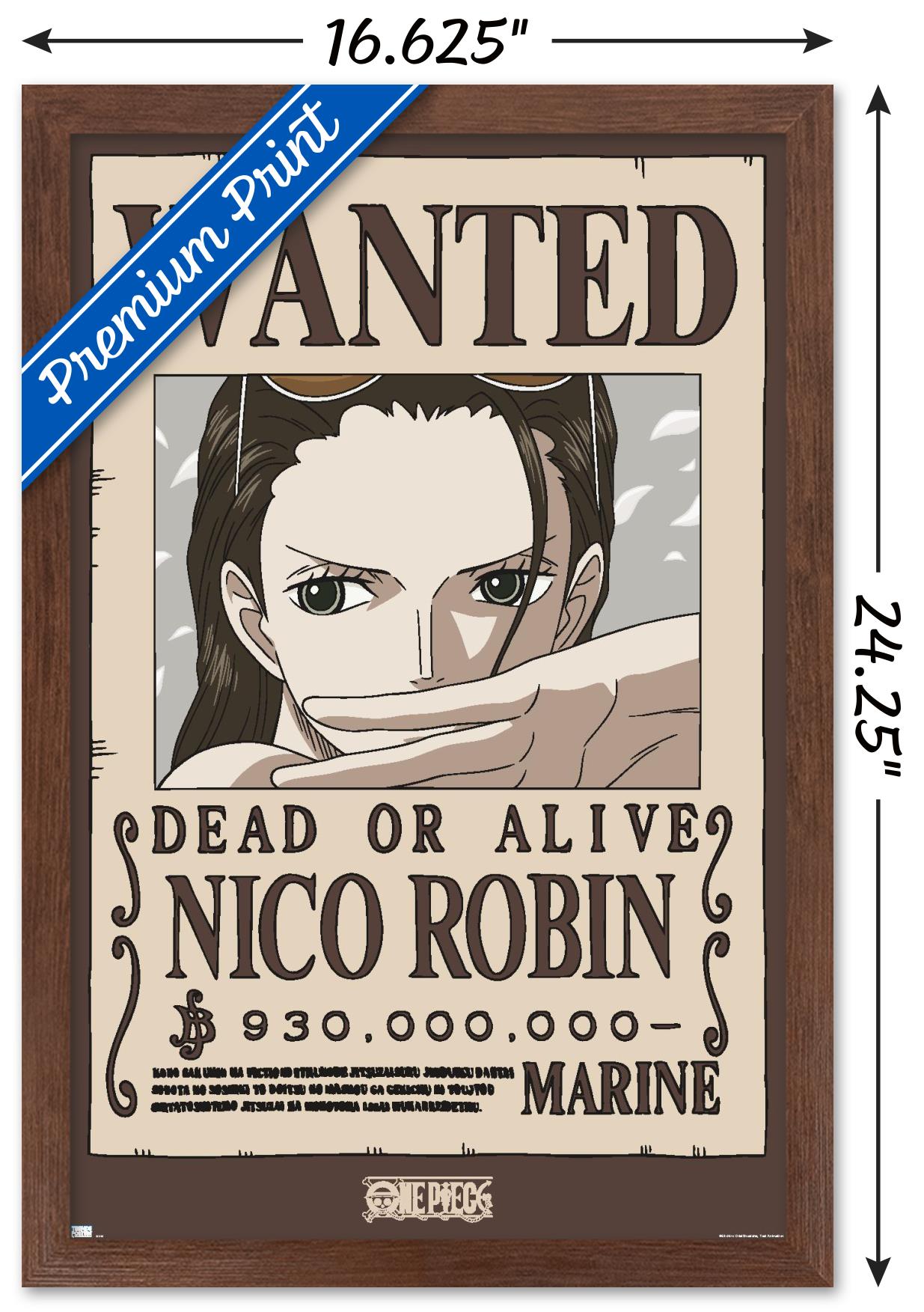 One Piece - Nico Robin Wanted Poster Wall Poster with Push Pins