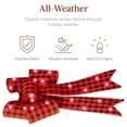 thumbnail image 6 of Best Choice Products Set of 3 Pre-Lit Christmas Bows, Indoor/Outdoor LED Holiday Decor w/ 8 Light Functions - Plaid, 6 of 7