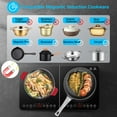 thumbnail image 6 of Aobosi Electric Double Induction Cooktop 1800W Portable Ultrathin with Sensor Touch,10 Temperature 9 Power Settings 4 Hour Timer, Over-heating Protection & Child Safety Lock for Kitchen Garden Office, 6 of 8