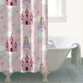 thumbnail image 4 of Princess Castle Cloud Pattern Shower Curtain 36"x72" ,Bathroom Decorative Shower Curtains Set with 12 Hooks,Modern Waterproof Washable Shower Curtain, 4 of 6