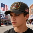 thumbnail image 5 of TOWED22 250th Anniversary USA Hat,1776-2026 Patriot Baseball Cap Adjustable Classic Retro Embroidered Eagle Hat for Men Women Black, 5 of 8