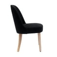 thumbnail image 4 of Contemporary Water and Stain Resistant Boucle Fabric Upholstered Dining Side Chair, Black, 4 of 5