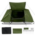 thumbnail image 2 of Tcbosik Tent Cot, 2-in-1 Multifunctional Folding Camping Cot, Elevated Tent with Carrying Bag for Outdoor Hiking, Fishing, Picnic, Travel, Green, 2 of 15