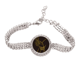 thumbnail image 1 of El budismo religión negro amarillo mano Lotus Pulsera de tobillera de cadena de tenis, joyería de diamantes, 1 of 3
