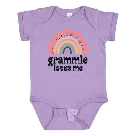 

Inktastic Grammie Loves Me Boho Rainbow Gift Baby Girl Bodysuit