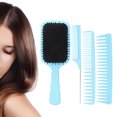 thumbnail image 4 of Juego de Peine de Peluquería 4 en 1 Juego de Peine para el Cabello Cepillo de Paleta para Desenredar Uso Dual en Seco y Húmedo para Hombres y Mujeres Pelo Rizado Largo y ANGGREK  Otros, 4 of 8