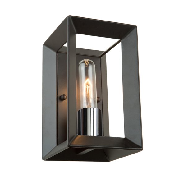 AC10060BC-Artcraft Lighting-Vineyard - 1 Light Wall Mount-Matte Black/Chrome Finish
