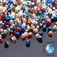 thumbnail image 3 of 1500 Pcs 4mm Faceted Bicone Rondelle Glass Beads Briolette Crystal Czech Spacer Beads 15 AB Colors for Jewelry Making, 3 of 6