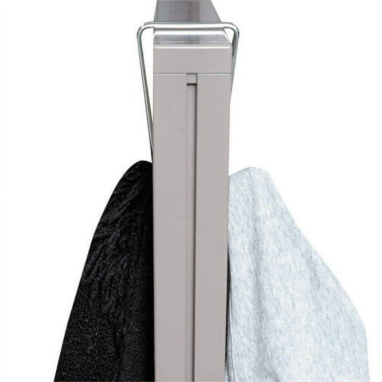 Double Sided Partition Garment Hook, Steel, 0.5 x 3.38 x 4.75, Over-the-Door/Over-the-Panel Mount, Silver, 2/Pack Double Sided Partition Garment Hook, Steel, 0.5 x 3.38 x 4.75, Over-the-Door/Over-the-Panel Mount, Silver, 2/Pack