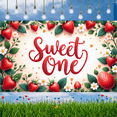 thumbnail image 6 of Strawberry Decoration Sweet One First Birthday Banner Floral Design Fruit Theme for Baby Birthday Party Celebration Photoshoot, 6 of 7