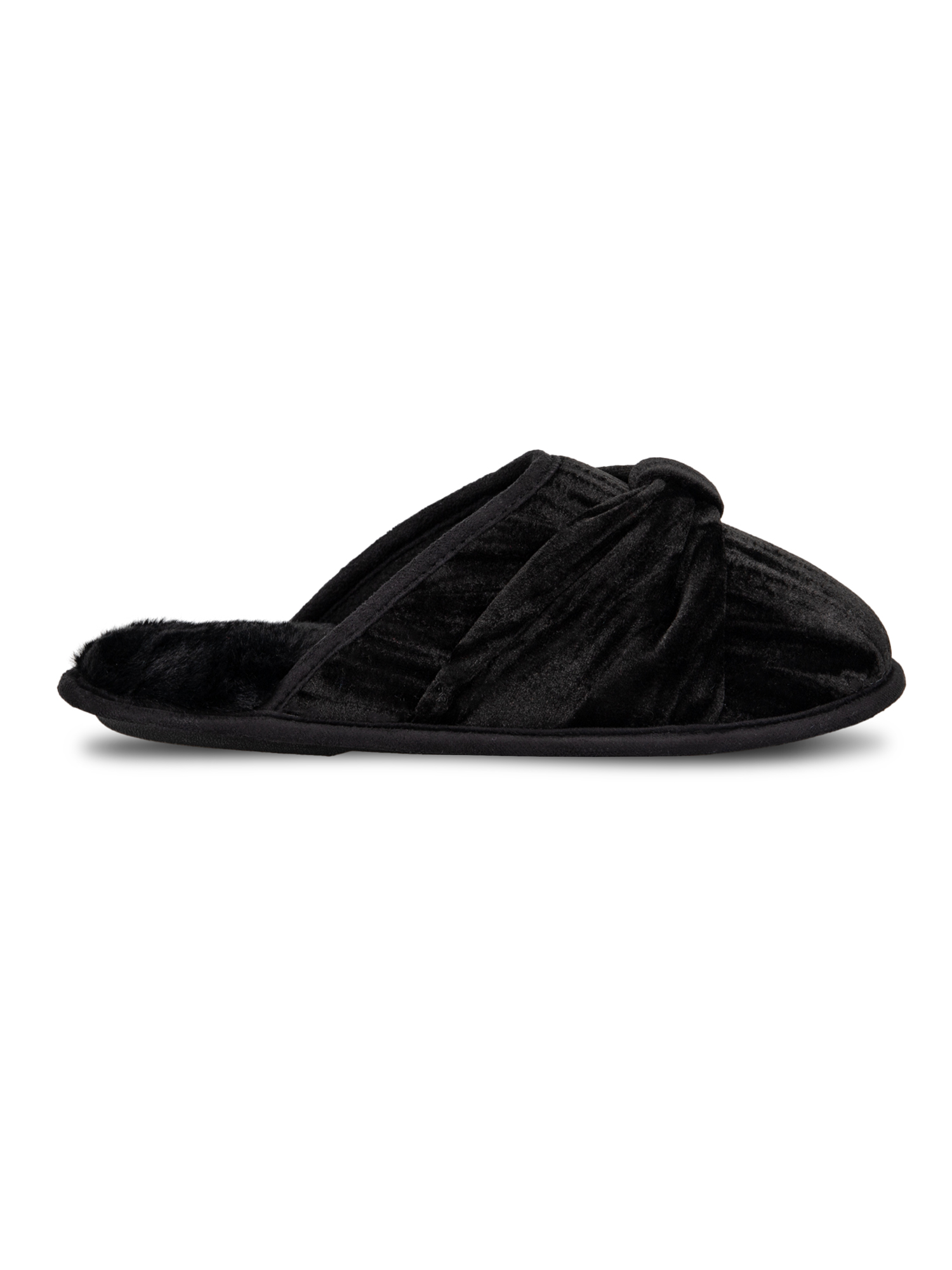 Jessica Simpson Velour Twisted Knot Slide-On Scuff Slipper