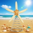 thumbnail image 6 of Simulation Starfish Tree Topper Ornament With Iron Spring Base, Hand-Carved 3D Ocean Patterns For Ocean Aesthetics, Festive Atmosphere Decoration For Christmas Tree Seaside, 6 of 6