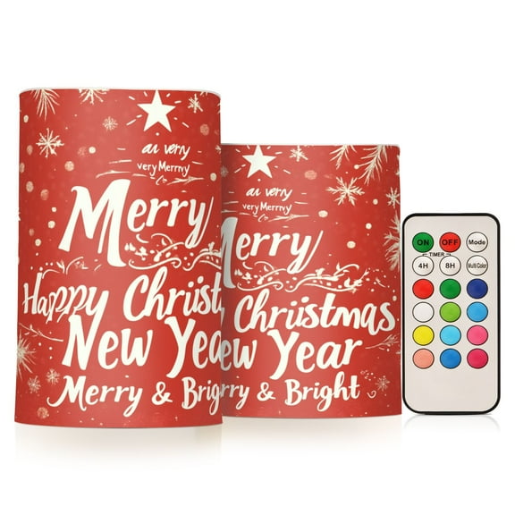 BZSMCE Flameless Candles LED Lights Leaf and Snowflak for Merrh Christmas Creativity Battery Candles