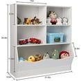 thumbnail image 6 of Toy Organizers and Storage, Kids Bookshelf and Bookcase for Playroom, Bedroom, Reading Nook, Toddler's Room, Nursery, White, 6 of 6