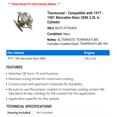 thumbnail image 2 of Thermostat - Compatible with 1977 - 1981 Mercedes-Benz 280E 2.8L 6-Cylinder 1978 1979 1980, 2 of 2