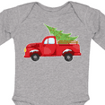 thumbnail image 4 of Inktastic Christmas Vintage Truck with Christmas Tree Boys or Girls Long Sleeve Baby Bodysuit, 4 of 5