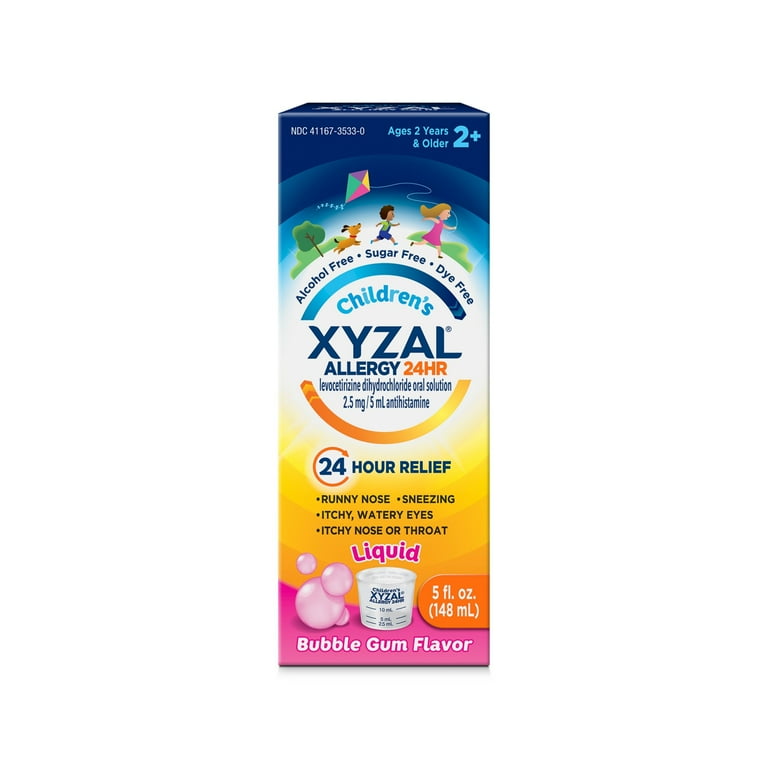 Children's Xyzal 24HR Allergy Medicine, Bubble Gum Liquid, 5 fl. oz.