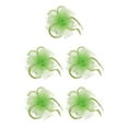 thumbnail image 3 of Becaristey Mariage Mariée Dames Bal Rose Plume Fascinator Clip Cheveux Vert Citron 5Set, 3 of 6