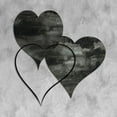 thumbnail image 3 of Lewis, Sheldon 15x15 Black Modern Framed Museum Art Print Titled - Triptych Hearts, 3 of 5