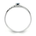 thumbnail image 2 of 10K White Gold Polished Geniune Sapphire Birthstone Ring, 2 of 4