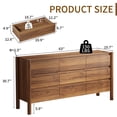 thumbnail image 6 of 3 Piece Furniture Bedroom Set，9-drawer Dresser And 2 Nightstands, Brown, 6 of 9