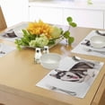 thumbnail image 4 of Ambesonne Alaskan Malamute Place Mats Set of 4, Funny Siberian, Standard Size, Brown Cream White, 4 of 6