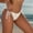 Beige, variant on Women High Waist T Back Swim Bottom Knit Bikini Pants Tie Side Beach Pool Wear Hot Pink S