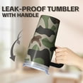 thumbnail image 5 of Camo 20oz Stainless Steel Tumbler with Handle and Straw – Insulated Travel Cup with Sliding Lid, 360° Full Wrap Printed Mug for Home, Outdoor & Sports Use, Camouflage, 5 of 6