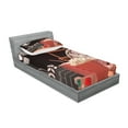 thumbnail image 2 of Movie Theater Fitted Sheet & Pillow Sham Set, Objects of the Film Industry Hollywood Motion Picture Cinematography Concept, Decorative 4 Piece Bedding Decor Set, Twinxl, Multicolor, by Ambesonne, 2 of 3