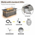 thumbnail image 4 of 51 in. Propane Rectangular Fire Pit Table with LED Light, 50,000 BTU Coating Steel Tabletop Fire Pit (Gray Wood Grain), 4 of 8