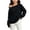 Black, variant on Girls Off the Shoulder Sweatshirts Casual Fall Long Sleeve Oversized Pullover Tops Trendy Fall Y2K Drop Shoulder Loose Fit Solid Color Tunic Blouse