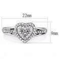 thumbnail image 2 of Lanyjewelry Top Grade Crystal Stackable Heart Shape Womens Stainless Steel Promise Ring - Size 8, 2 of 4