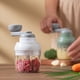 thumbnail image 1 of Cortadora manual de alimentos | Picadora portátil de carne de ajo, jengibre y pimiento | Procesador de verduras ABS Plástico Blanco Verde 250ml | Herramienta de cocina manual sencilla para, 1 of 7