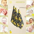 thumbnail image 2 of 3 PCS Yellow Ducks Baby Muslin Washcloths, Twigs and Leaves Soft Absorbent Face Towel Burp Cloths Cotton Bath Wipes Infant Wash Cloth for Newborn Boys Girls, 2 of 6