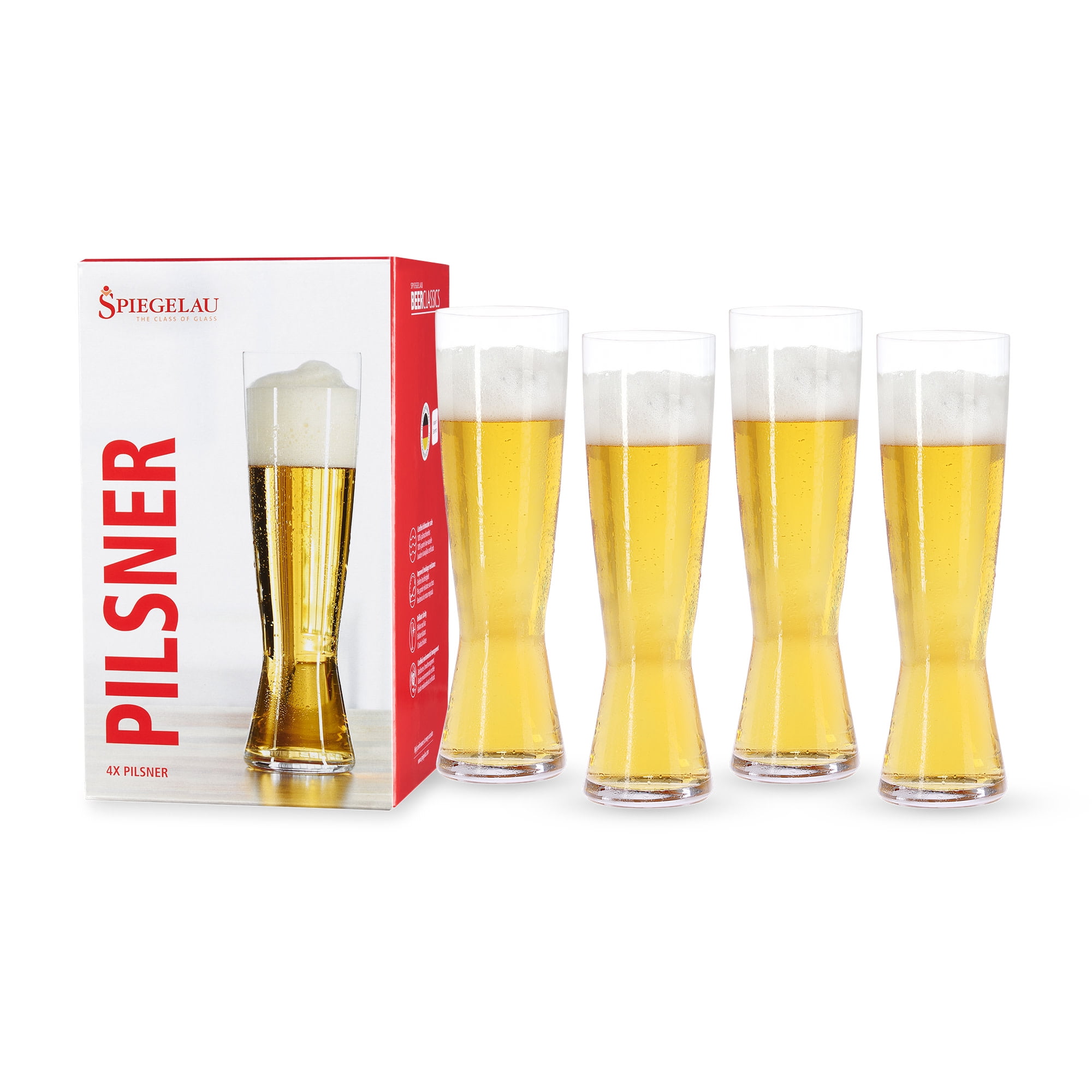 6 NEW Spiegelau Beer Classics 19.75 oz Lager Lead Free Crystal Glasses 