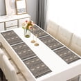 thumbnail image 2 of Boho Black and White Ethnic Pattern Summer Placemats Table Placemats Set Of 6-Linen Kitchen Washable Placemats Table Mats 11.8"x17.7" Non-Slip Heat Resistant, 2 of 5