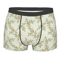 thumbnail image 4 of Goofa Rose Darkseagreen Color Background Printed Men's Boxer Briefs Underwear, Moisture-Wicking Underwear, Trunk,Soft and Breathable Cotton Underwear-XX-Large, 4 of 9