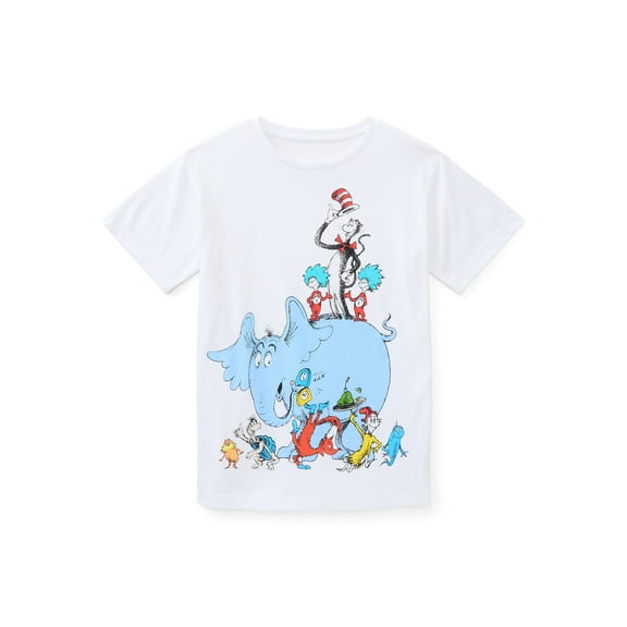 Dr. Seuss Girls Short Sleeve Graphic T-Shirt, Sizes 4-16