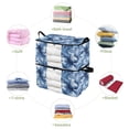 thumbnail image 4 of Foldable Clothes Storage Bags Clothes Organizer Bin with Clear Windows for Clothes Bedding Watercolor Indigo Waves, 4 of 6