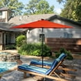 thumbnail image 3 of Costway 9ft Market Patio Umbrella w/Solar Lights & 40 LBS Steel Umbrella Stand, 3 of 10
