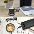 thumbnail image 4 of Coffee Mug Warmer, USB Mug Warmer for Desk- USB Charging, Easy to Use - Office/Home Use USB Beverage Mug Warmer Cup Warmer, Suitable for Tea, Coffee, Milk Dark Wooden, 4 of 8