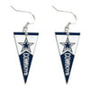 Dallas Cowboys NFL Pennant Sports Team Logo Dangle Earring