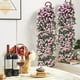 thumbnail image 4 of Decoración artificial de pared con cesta colgante - Plantas artificiales realistas de 35" en rosa y blanco para decoración de interior en la cocina y la oficina, 4 of 6