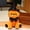 Orange, variant on Black Halloween Black Cat Plush Toy Sleeping Stuffed Kitty Doll For Kids Soft Cute Spooky Holiday Decoration