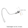 thumbnail image 2 of LEEYNEER 1Pack Portable Small Fan For Desktop Computers Cooling And Led Display Silver Plastic 41cm, 2 of 8